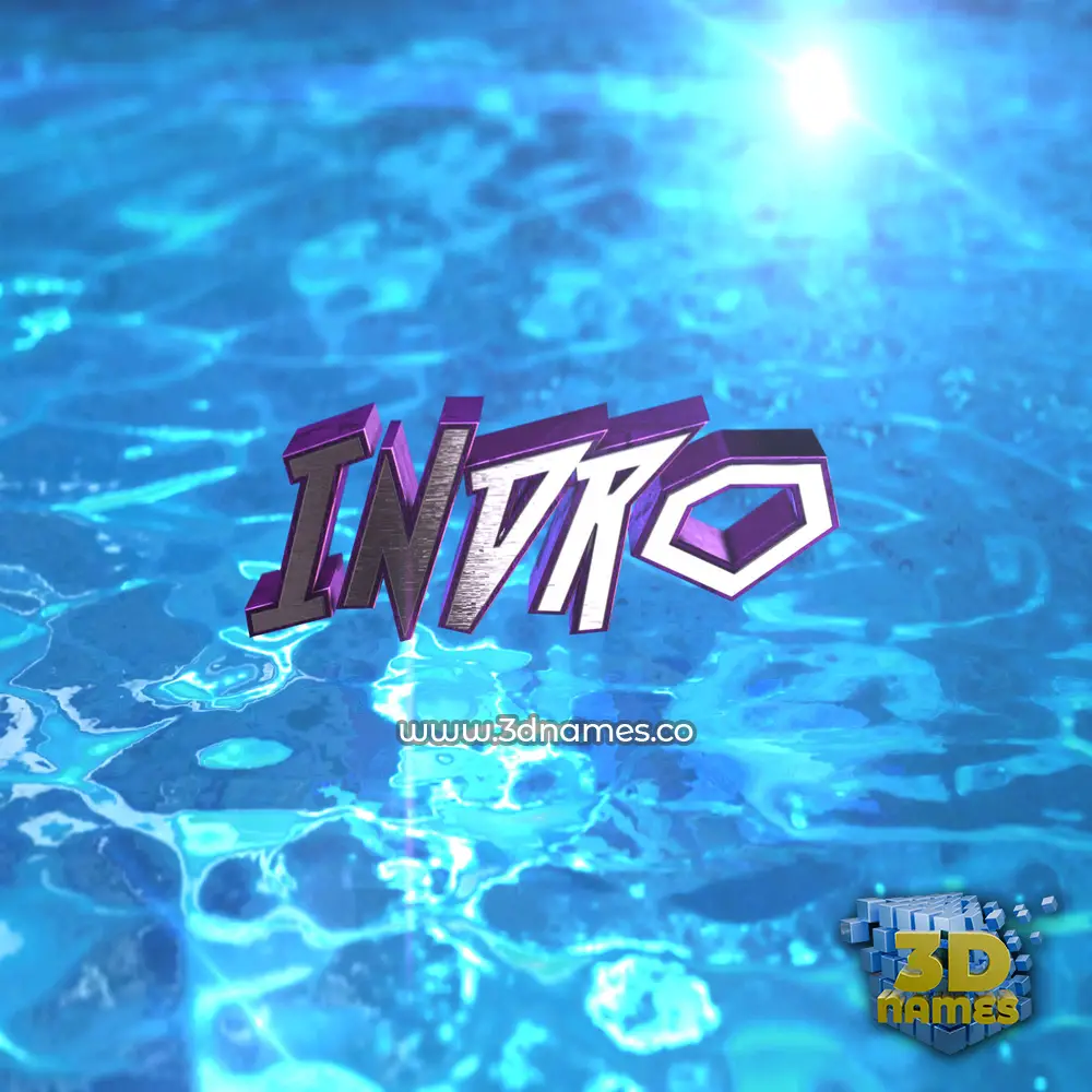 indro in Water 2015 style - 3D name wallpaper