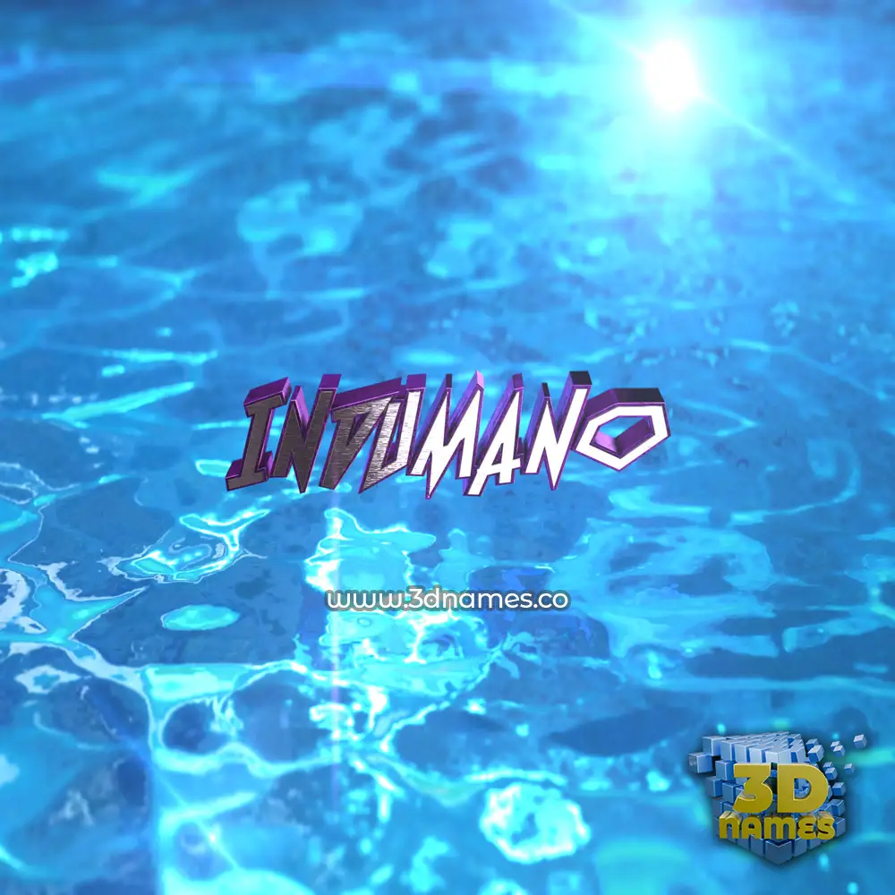 indumano in Water 2015 style - 3D name wallpaper