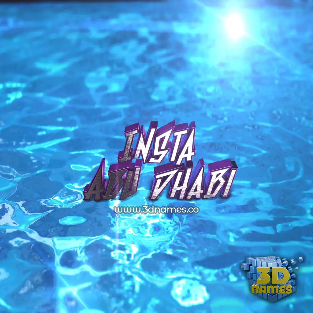 insta abu dhabi in Water 2015 style - 3D name wallpaper