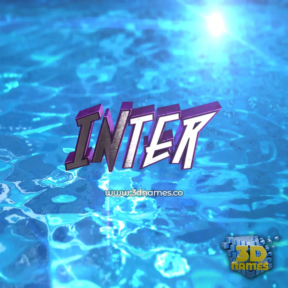 inter in Water 2015 style - 3D name wallpaper