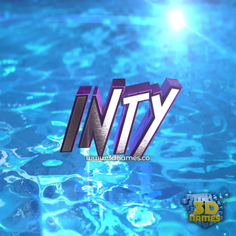 inty in Water 2015 style - 3D name wallpaper