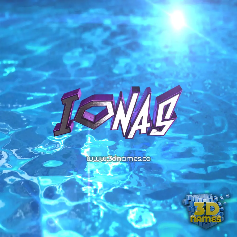 ionas in Water 2015 style - 3D name wallpaper