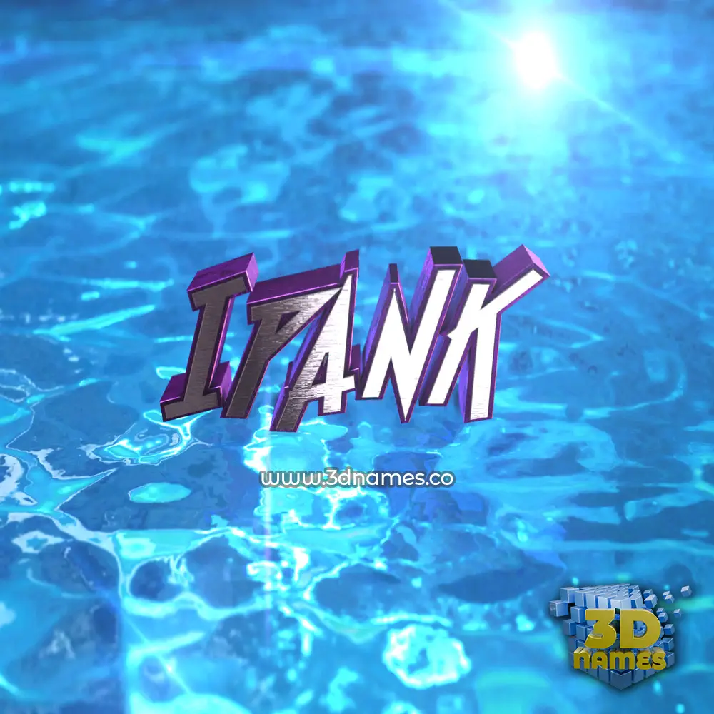 ipank in Water 2015 style - 3D name wallpaper