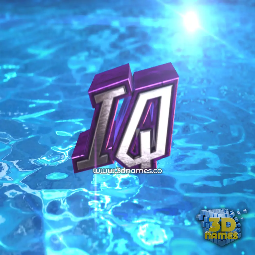 iq in Water 2015 style - 3D name wallpaper