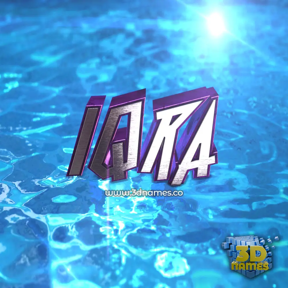 iqra in Water 2015 style - 3D name wallpaper