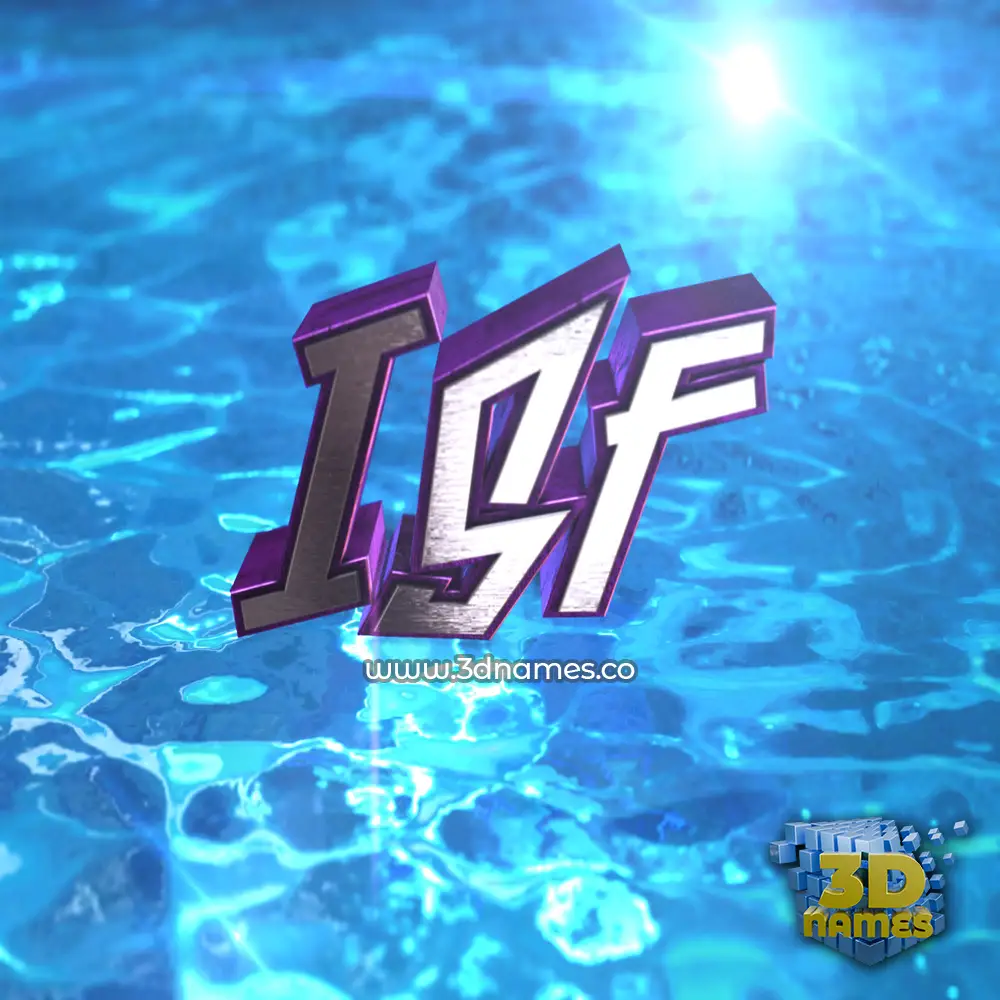isf in Water 2015 style - 3D name wallpaper