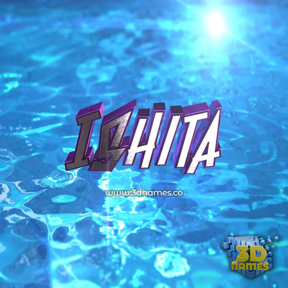 ishita in Water 2015 style - 3D name wallpaper