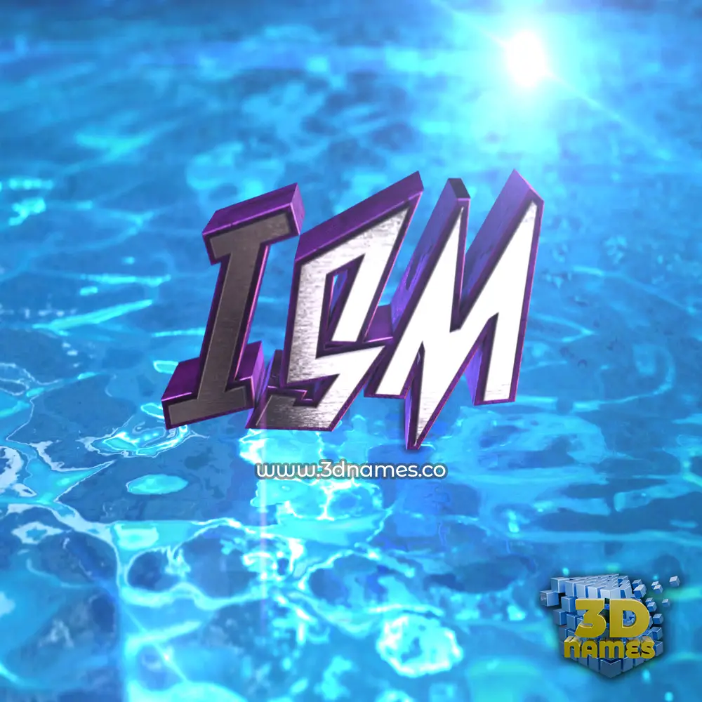 ism in Water 2015 style - 3D name wallpaper