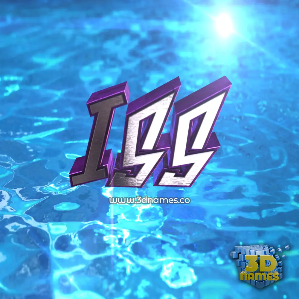 iss in Water 2015 style - 3D name wallpaper