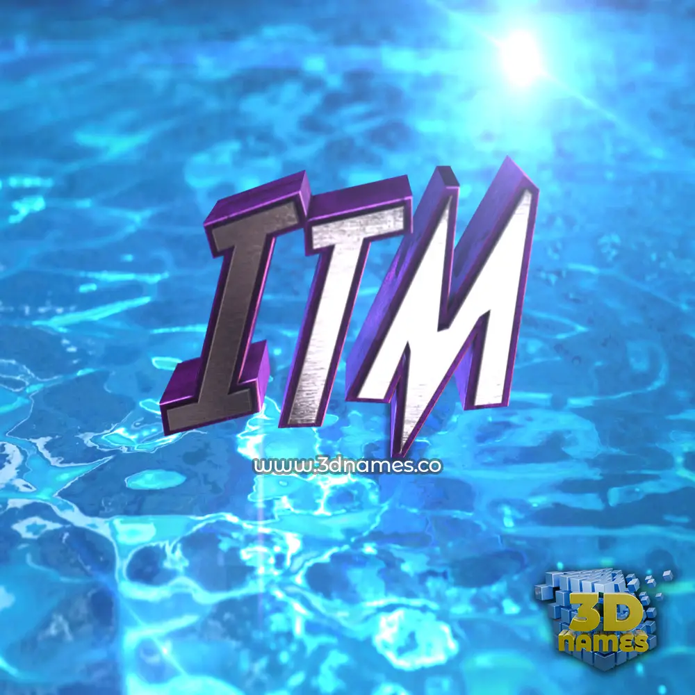 itm in Water 2015 style - 3D name wallpaper