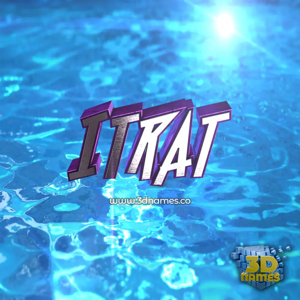 itrat in Water 2015 style - 3D name wallpaper