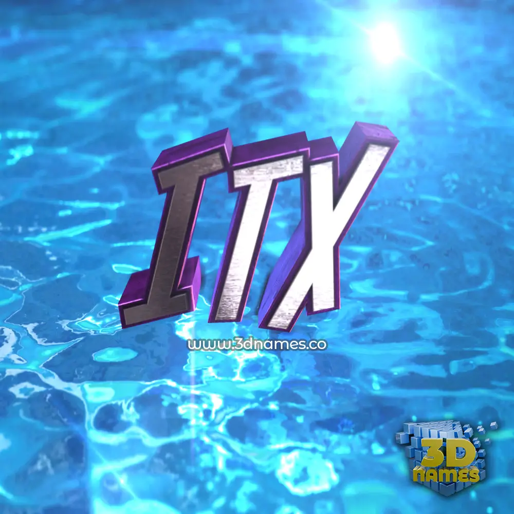 itx in Water 2015 style - 3D name wallpaper