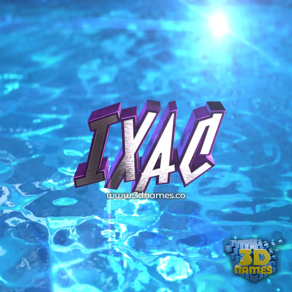 ixac in Water 2015 style - 3D name wallpaper