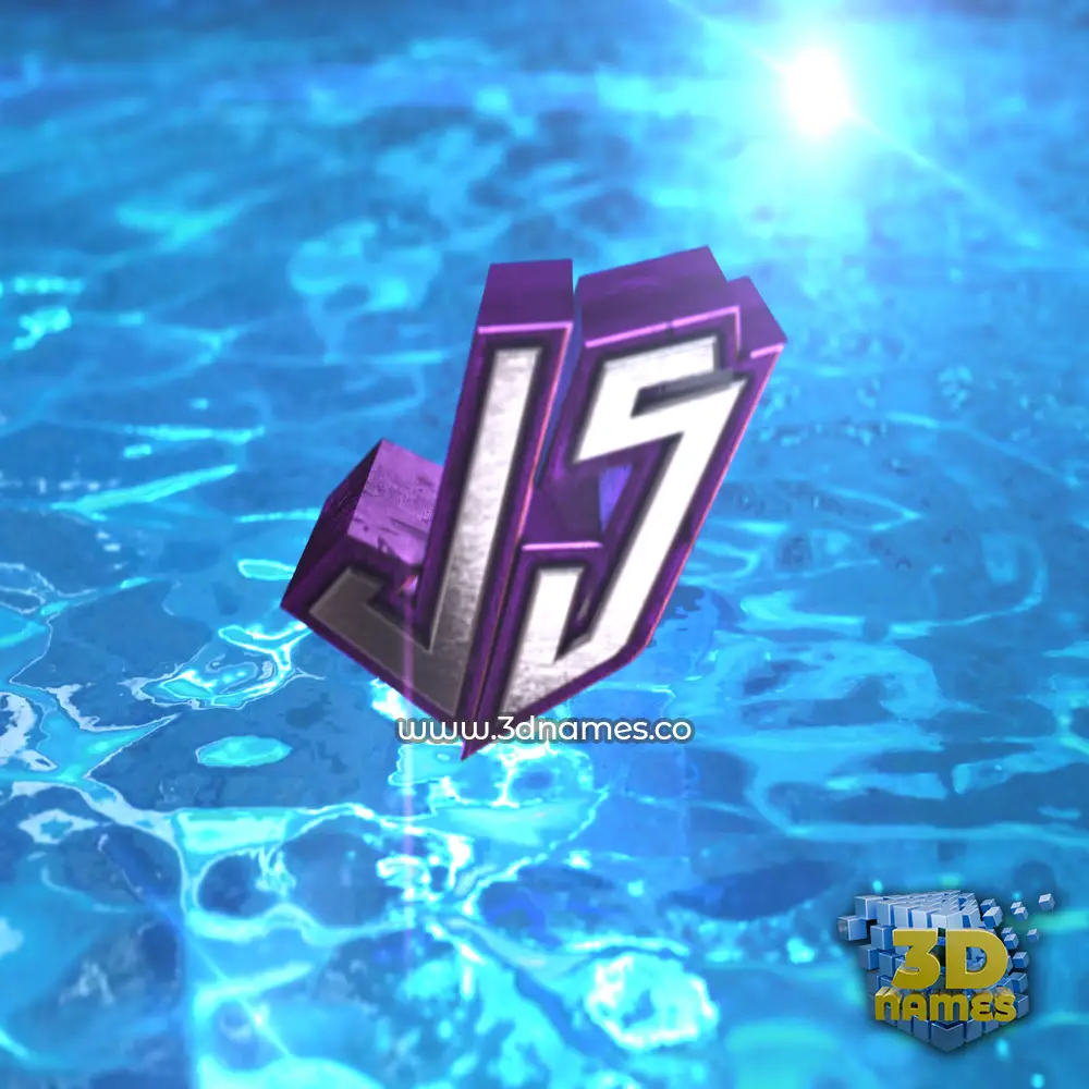 j5 in Water 2015 style - 3D name wallpaper