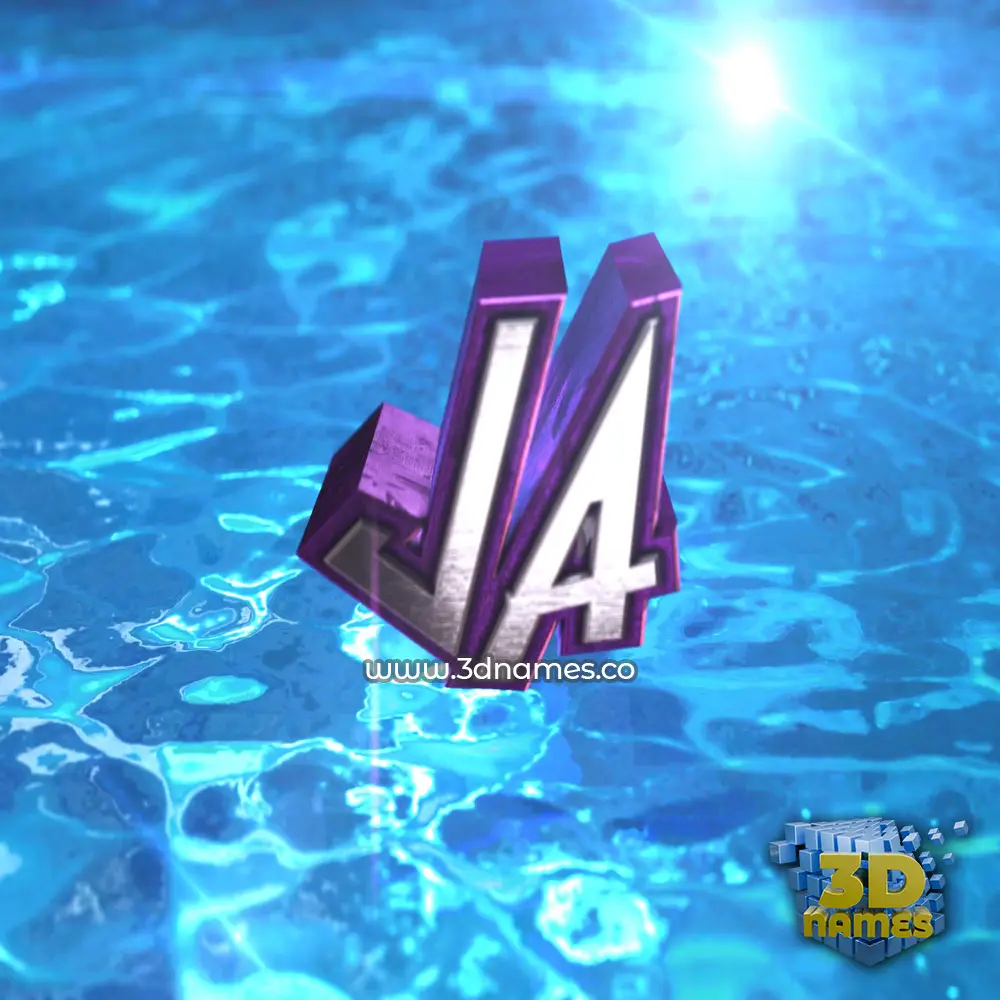 ja in Water 2015 style - 3D name wallpaper