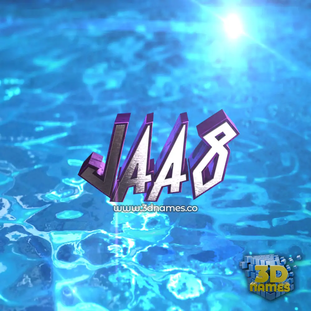 jaa8 in Water 2015 style - 3D name wallpaper