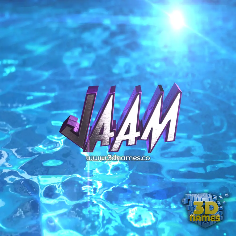 jaam in Water 2015 style - 3D name wallpaper