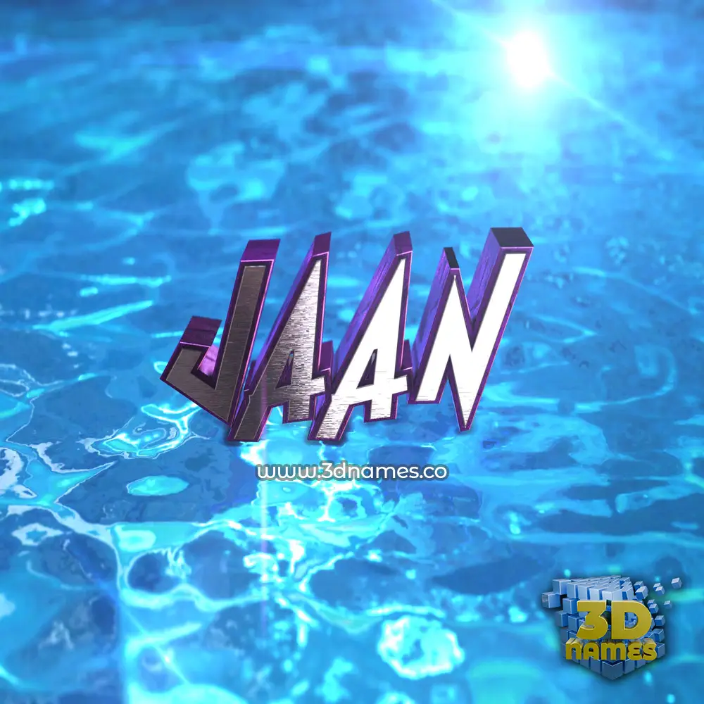 jaan in Water 2015 style - 3D name wallpaper