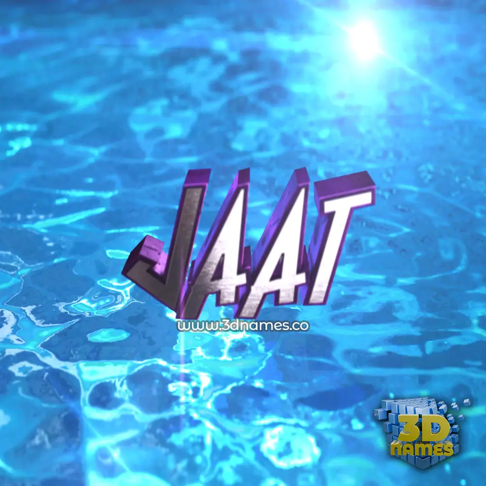 jaat in Water 2015 style - 3D name wallpaper