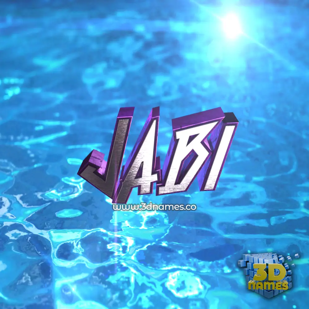 jabi in Water 2015 style - 3D name wallpaper