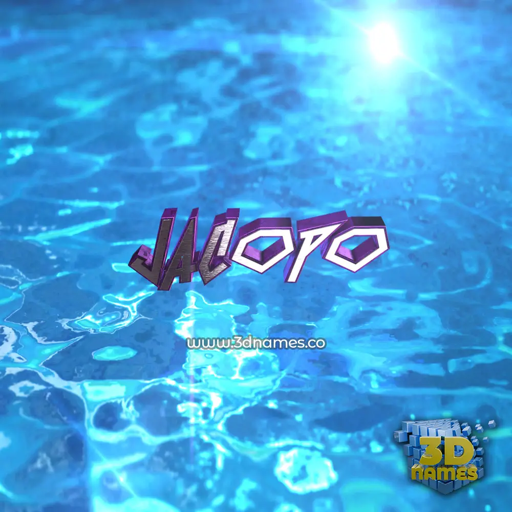 jacopo in Water 2015 style - 3D name wallpaper