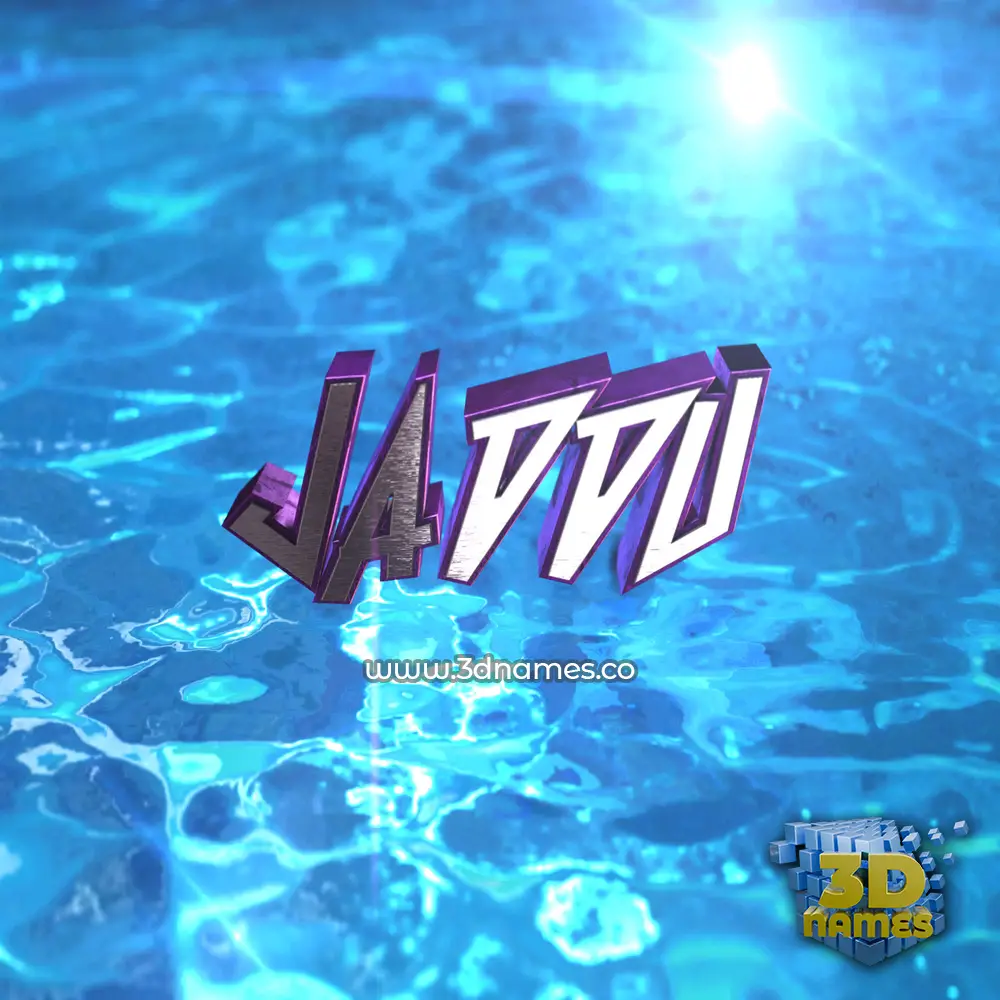 jaddu in Water 2015 style - 3D name wallpaper
