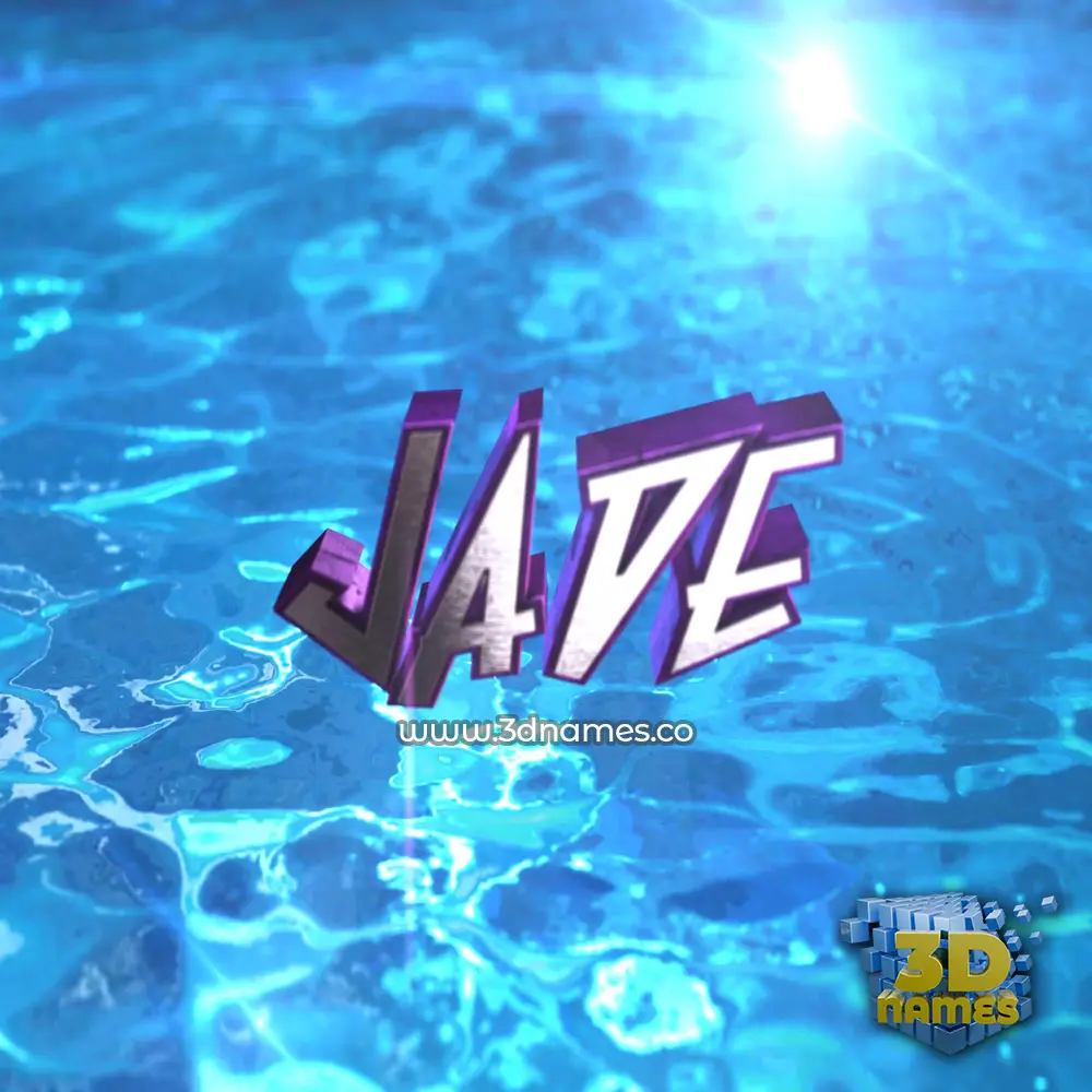 jade in Water 2015 style - 3D name wallpaper