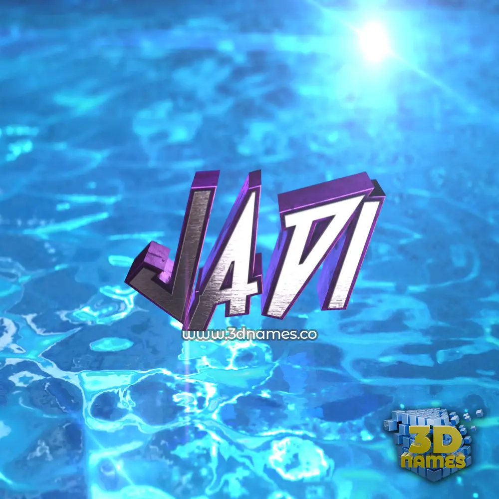 jadi in Water 2015 style - 3D name wallpaper