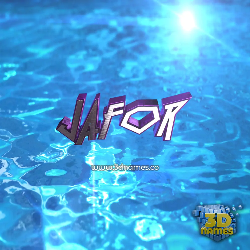 jafor in Water 2015 style - 3D name wallpaper