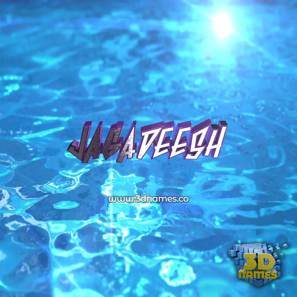 jagadeesh in Water 2015 style - 3D name wallpaper