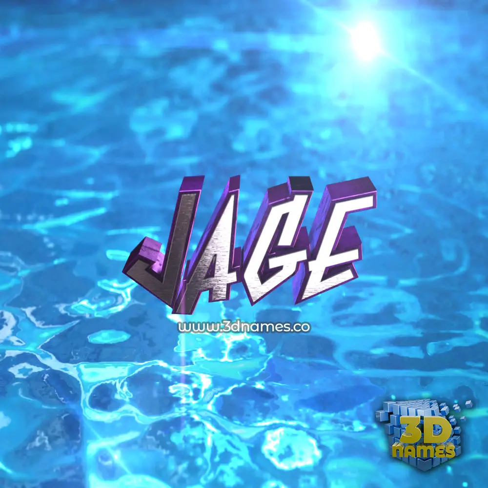 jage in Water 2015 style - 3D name wallpaper