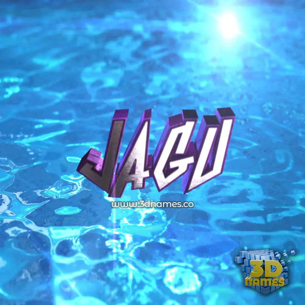 jagu in Water 2015 style - 3D name wallpaper