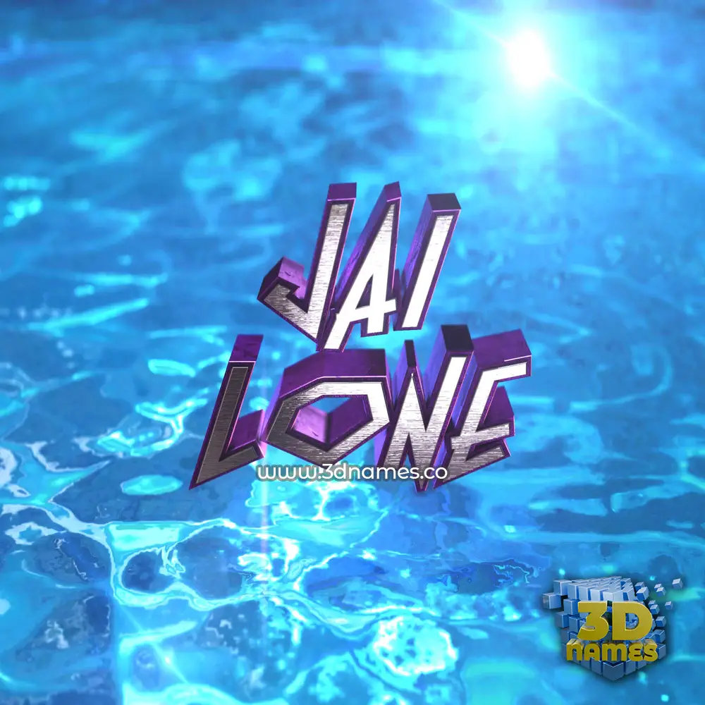 jai lone in Water 2015 style - 3D name wallpaper