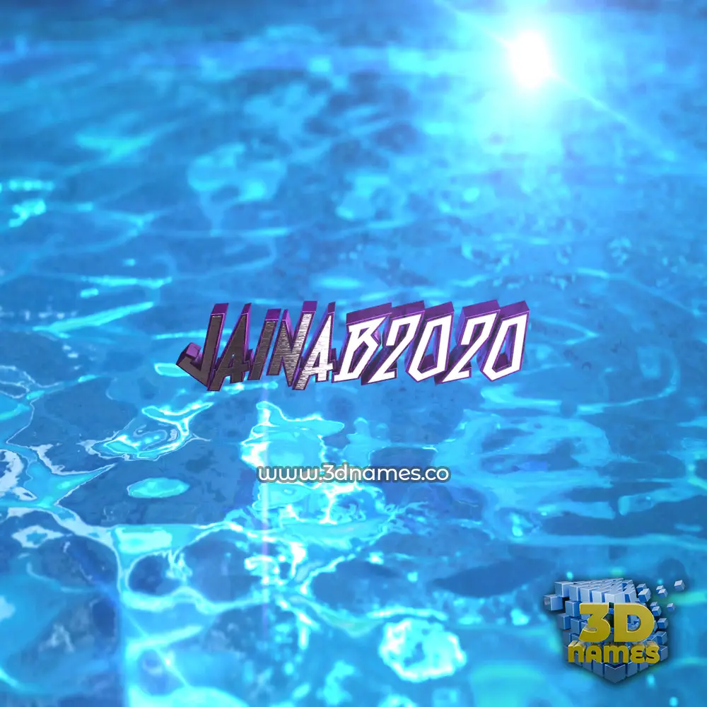 jainab2020 in Water 2015 style - 3D name wallpaper