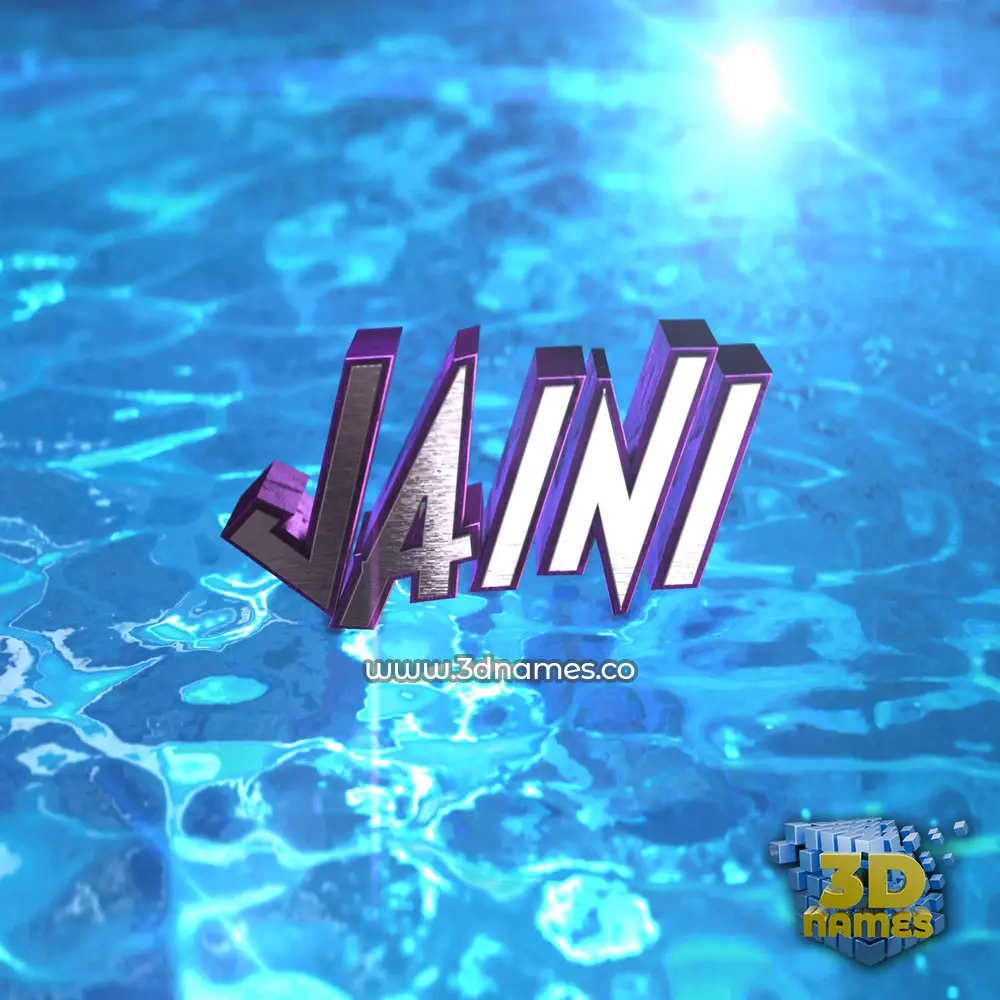 jaini in Water 2015 style - 3D name wallpaper