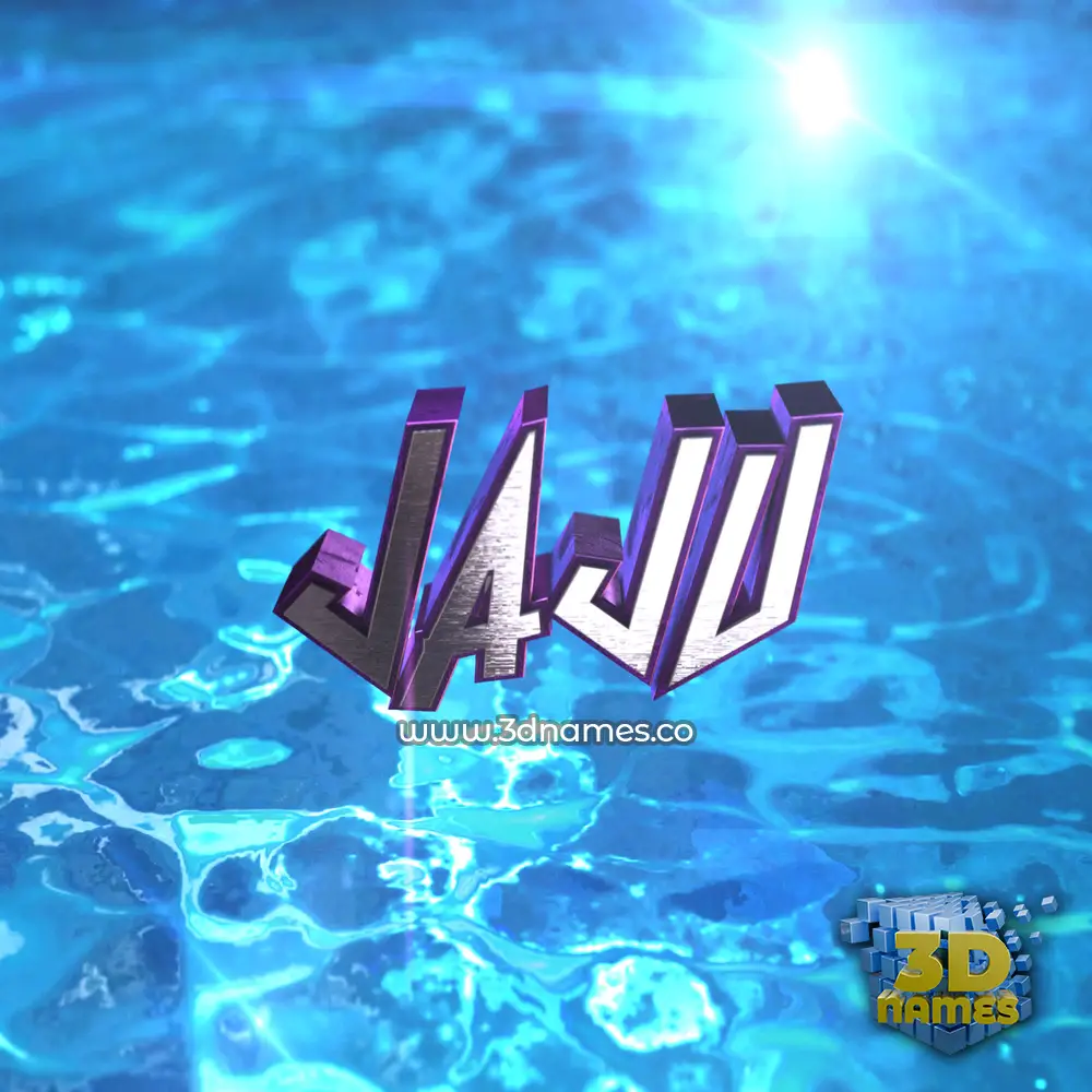 jaju in Water 2015 style - 3D name wallpaper