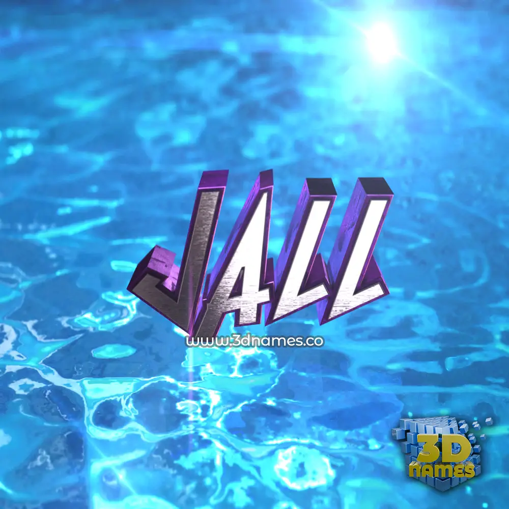 jall in Water 2015 style - 3D name wallpaper