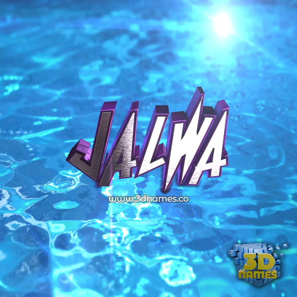 jalwa in Water 2015 style - 3D name wallpaper