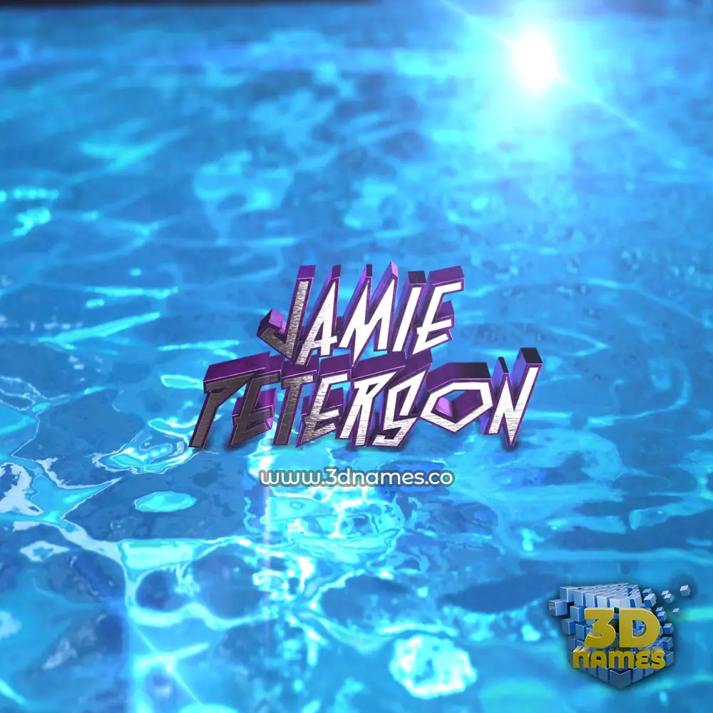 jamie peterson in Water 2015 style - 3D name wallpaper