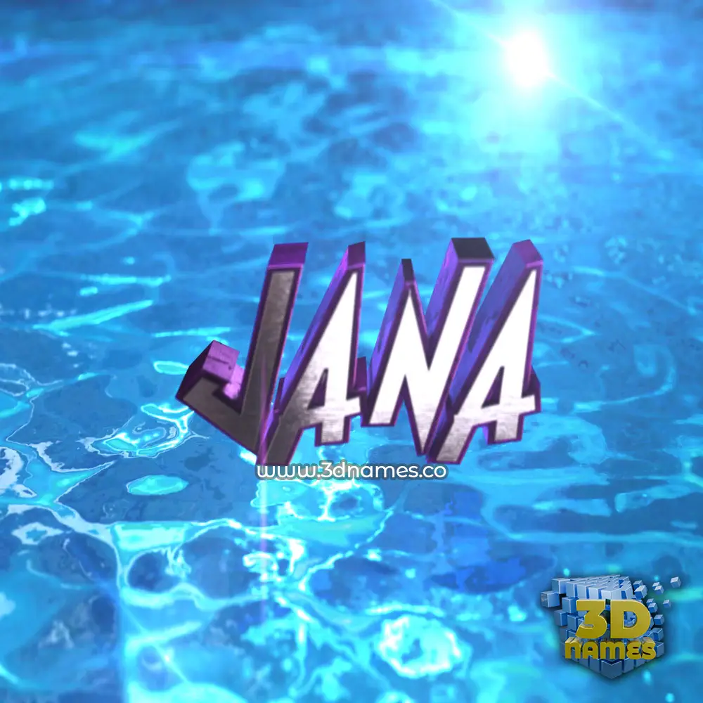 jana in Water 2015 style - 3D name wallpaper