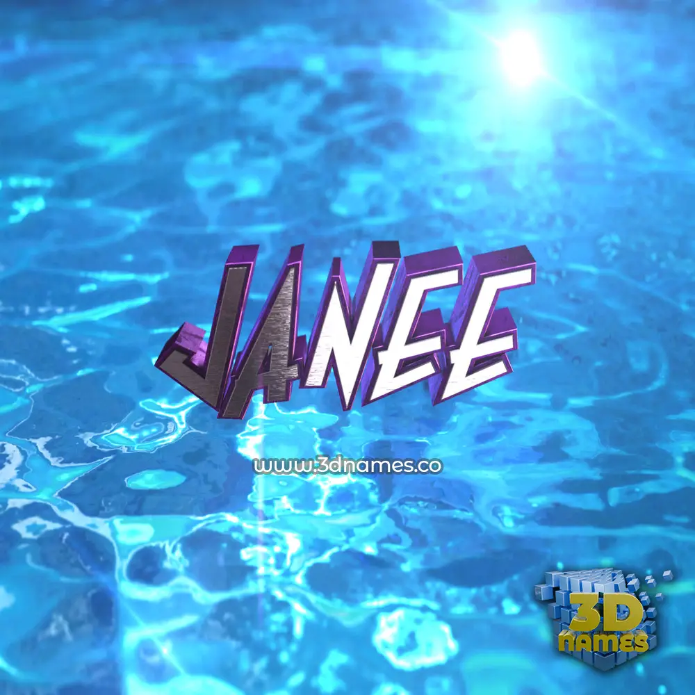 janee in Water 2015 style - 3D name wallpaper