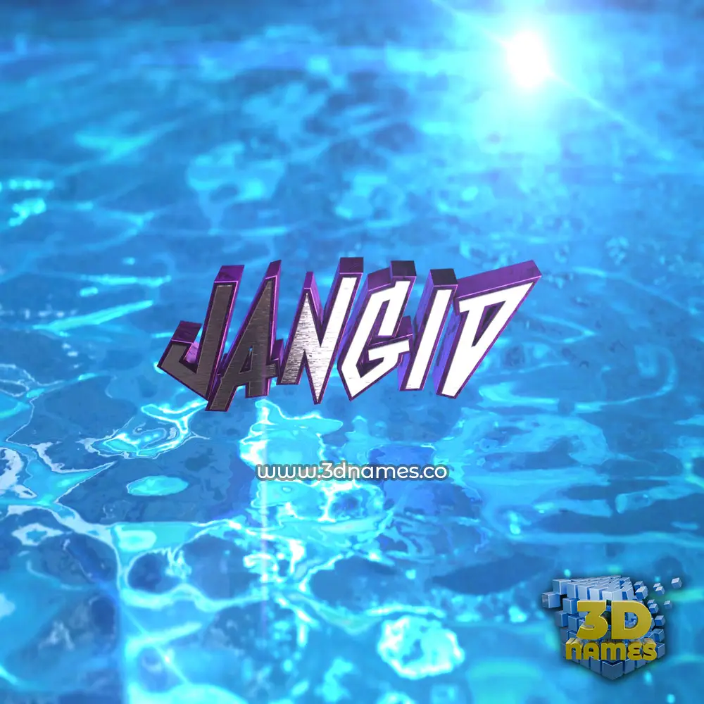 jangid in Water 2015 style - 3D name wallpaper
