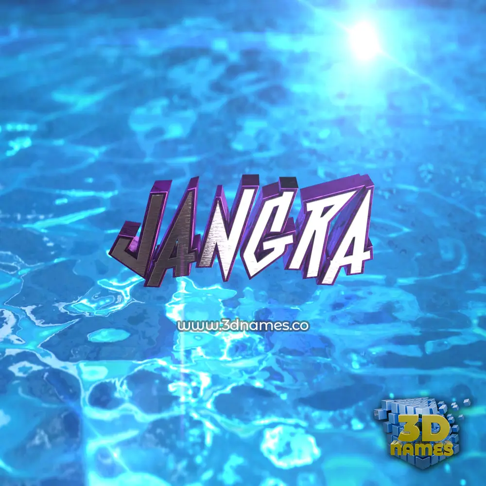 jangra in Water 2015 style - 3D name wallpaper