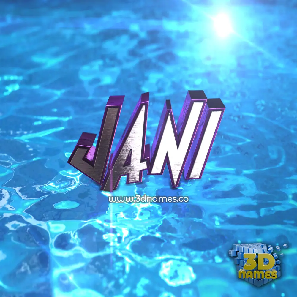 jani in Water 2015 style - 3D name wallpaper