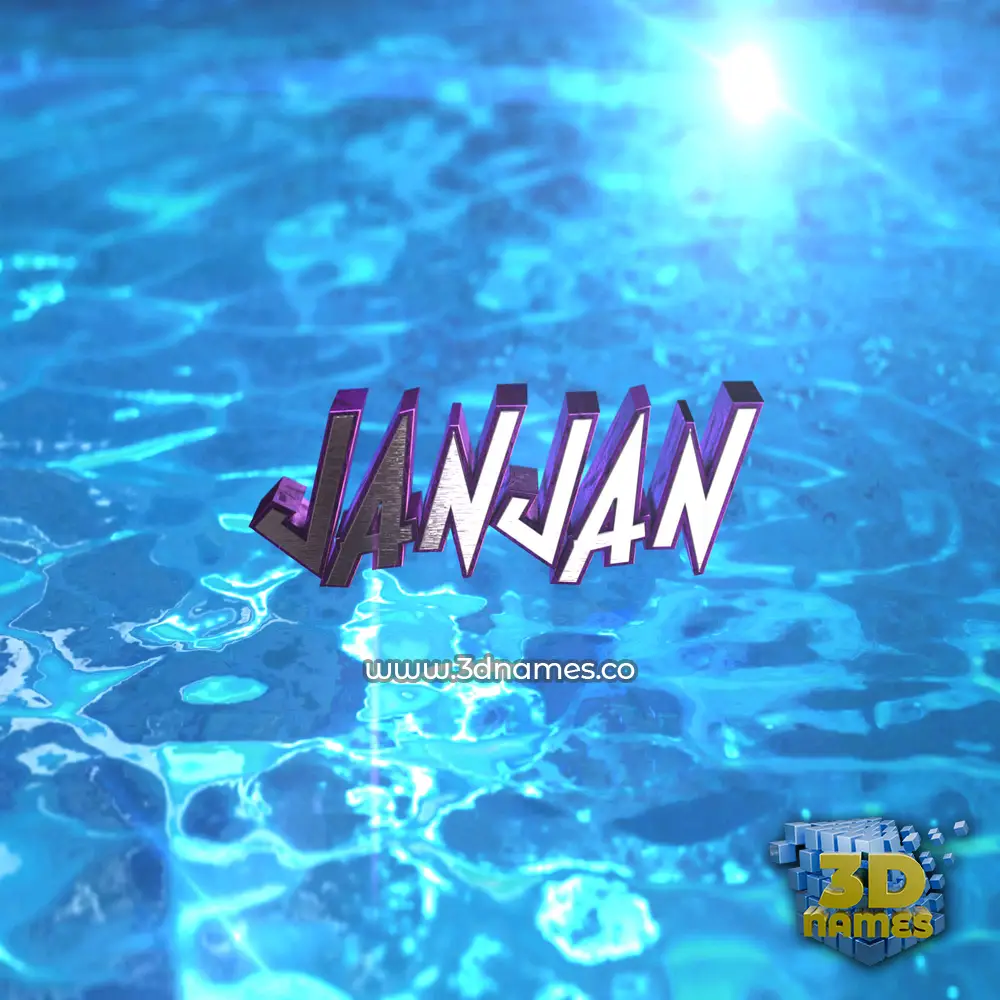 janjan in Water 2015 style - 3D name wallpaper