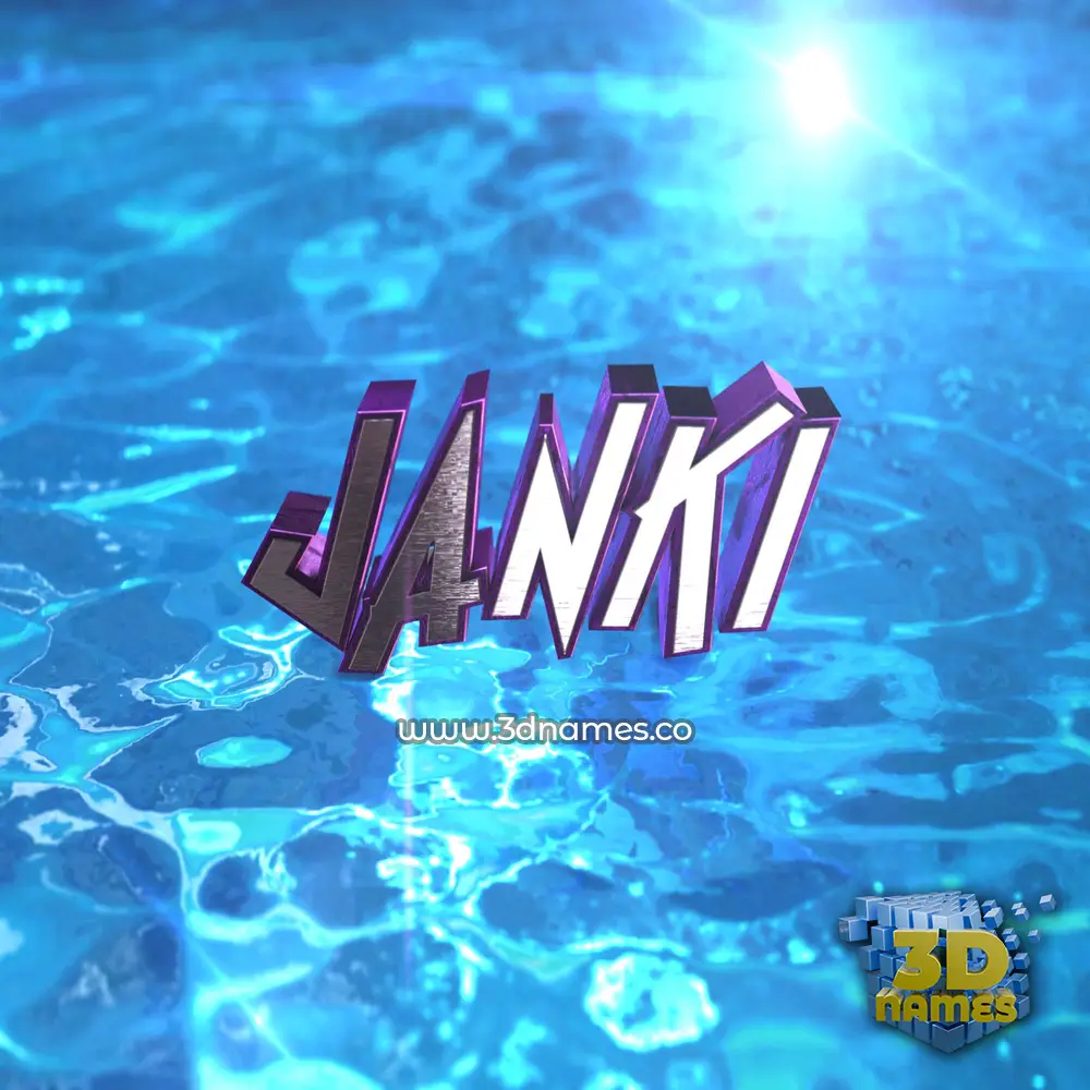 janki in Water 2015 style - 3D name wallpaper