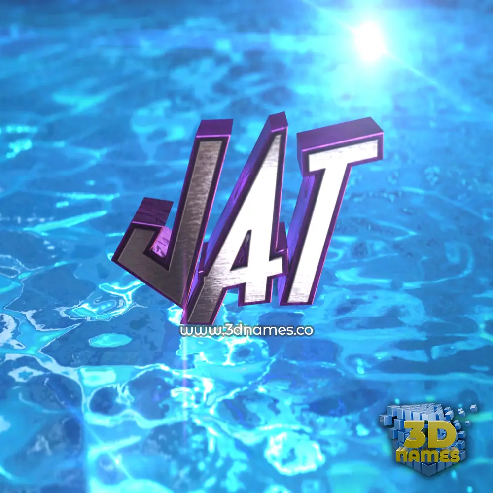 jat in Water 2015 style - 3D name wallpaper