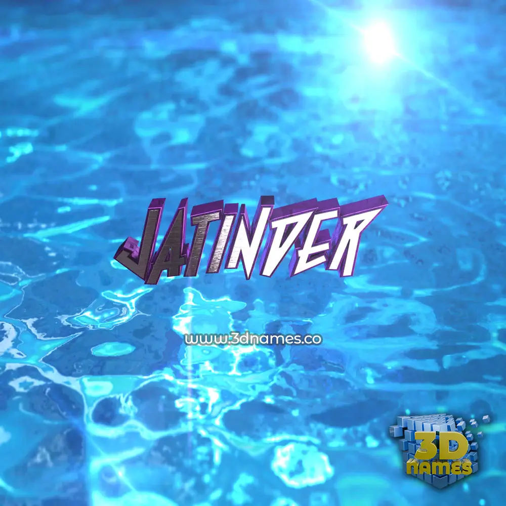 jatinder in Water 2015 style - 3D name wallpaper
