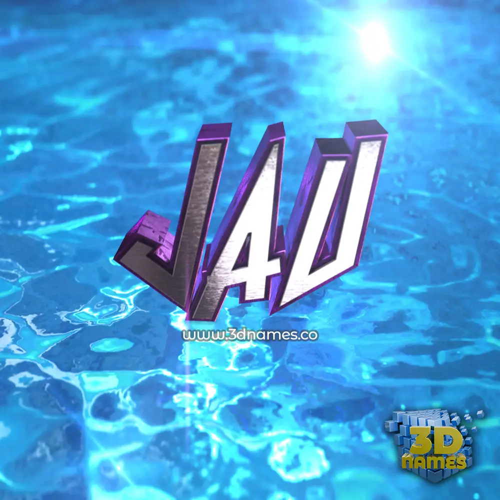 jau in Water 2015 style - 3D name wallpaper