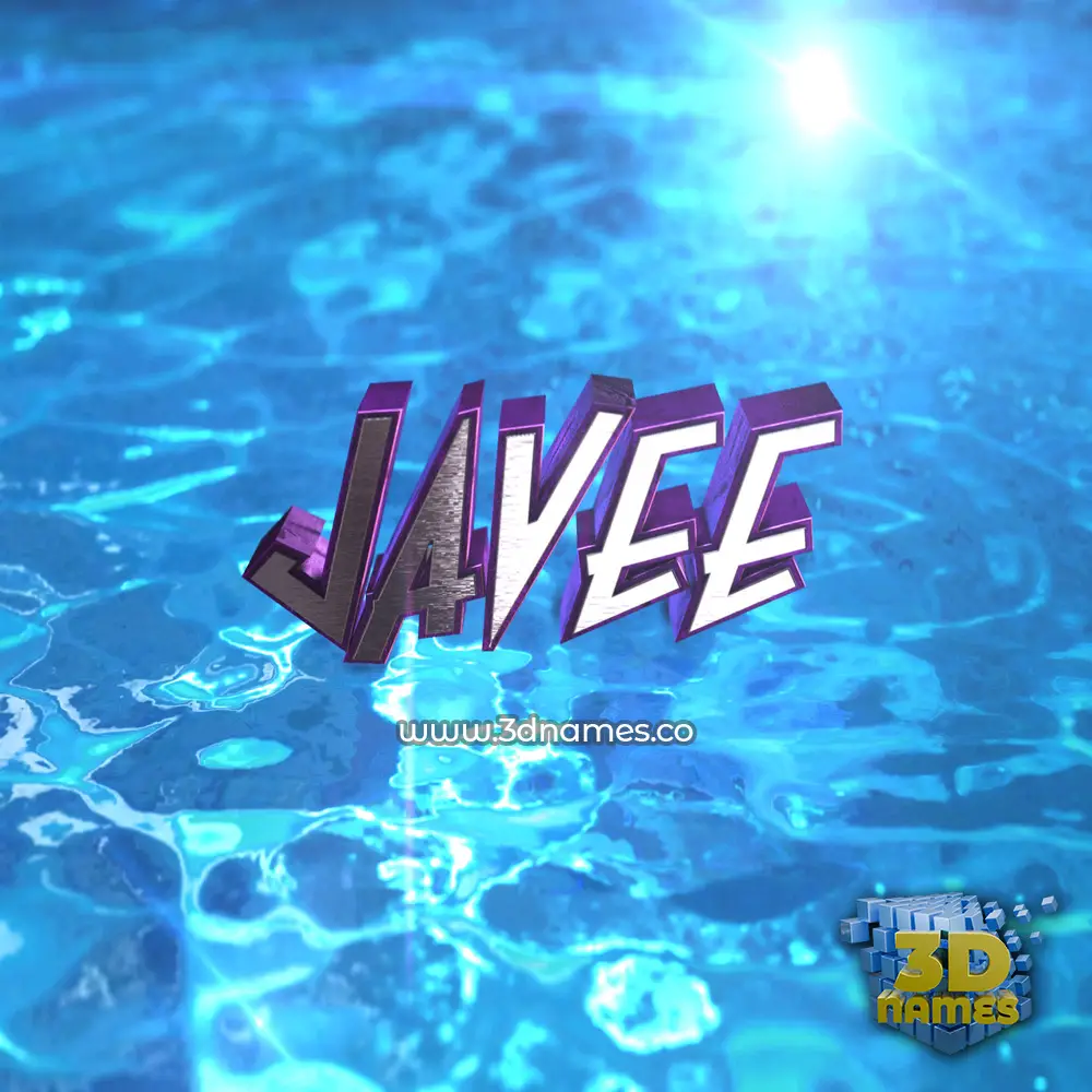javee in Water 2015 style - 3D name wallpaper